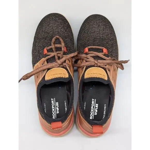 Rockport Works TruFlex Mens Slip & Oil Resistant Shoes Brown Size 7M - Picture 9 of 10